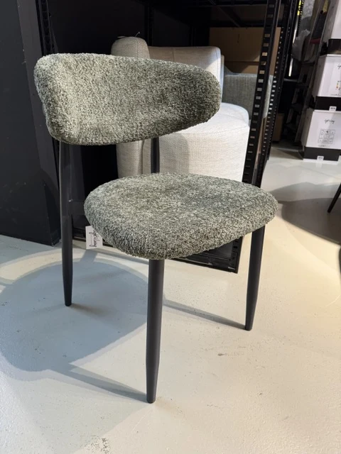 Stuhl grün, Stuhl Metallgestell schwarz