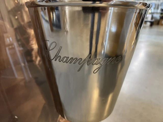 Champagnerkühler Silber, Weinkühler Silber, Sektkühler Silber, Durchmesser 30 cm