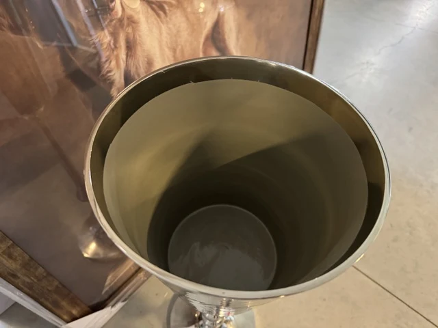 Champagnerkühler Silber, Weinkühler Silber, Sektkühler Silber, Durchmesser 30 cm