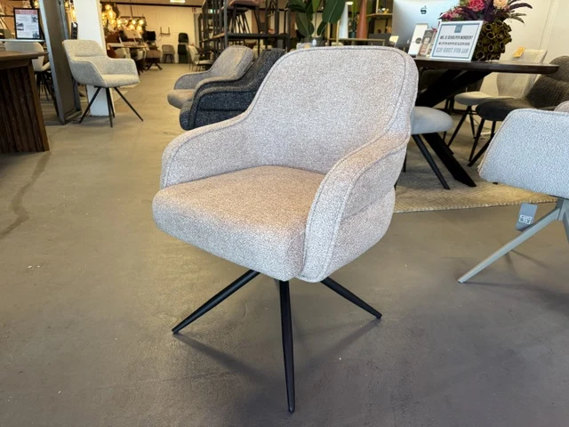 Stuhl Farbe Champagne, gepolsterter Stuhl drehbar