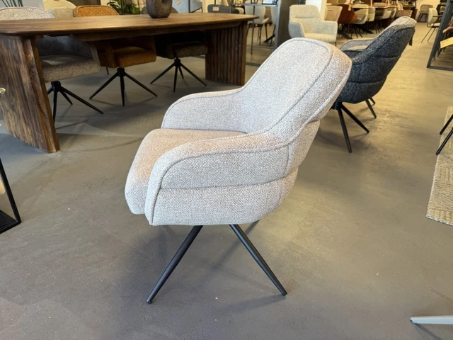 Stuhl Farbe Champagne, gepolsterter Stuhl drehbar