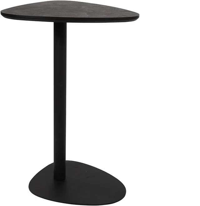 Beistelltisch Dreieck, Beistelltisch schwarz, Höhe 50 cm