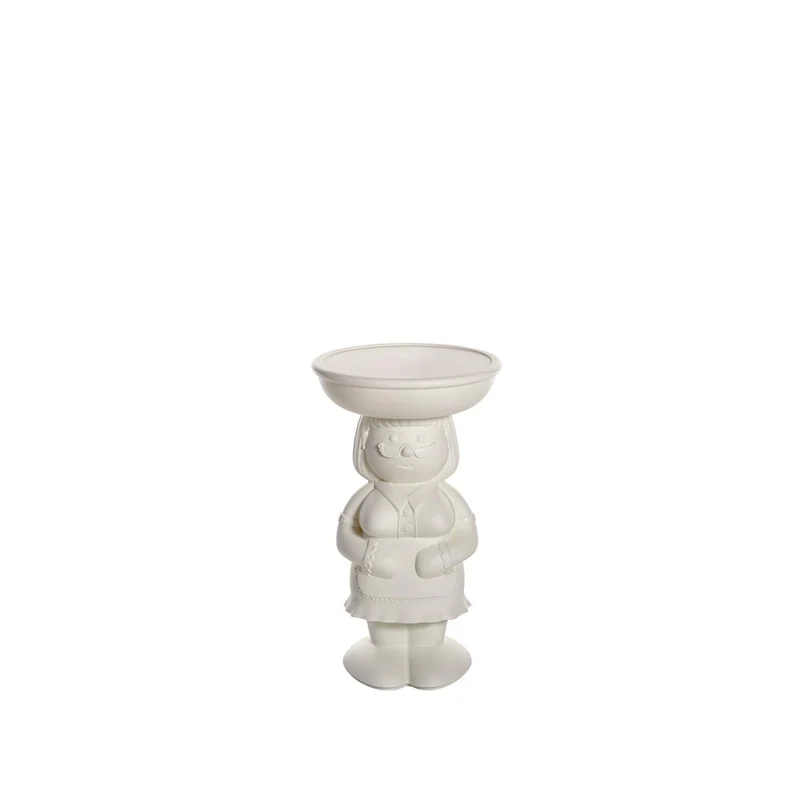 Garten-Beistelltisch weiß, Beistelltisch weiß Kunststoff, Höhe 60 cm
