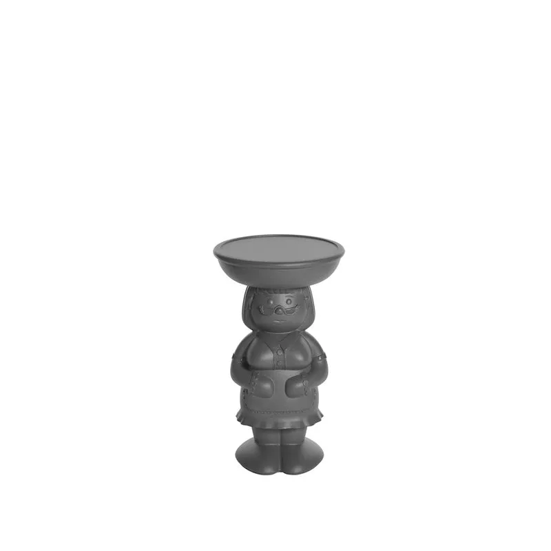 Garten-Beistelltisch anthrazit, Beistelltisch anthrazit Kunststoff, Höhe 60 cm