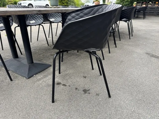 Gartenstuhl taupe, Gartenstuhl stapelbar Armlehne taupe