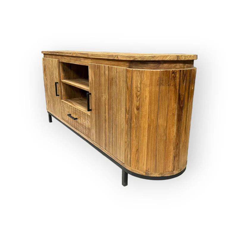 Sideboard Teak-Holz, Anrichte Holz, Breite 220 cm