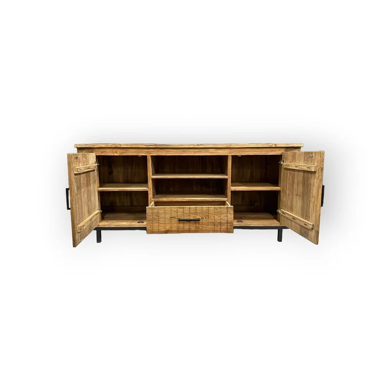 Sideboard Teak-Holz, Anrichte Holz, Breite 220 cm