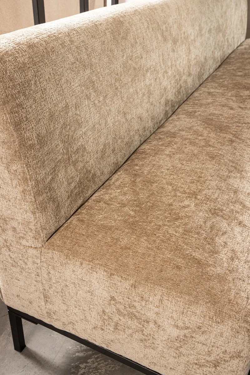 Sitzbank gepoltert Farbe creme, Sitzbank creme, Länge 200 cm