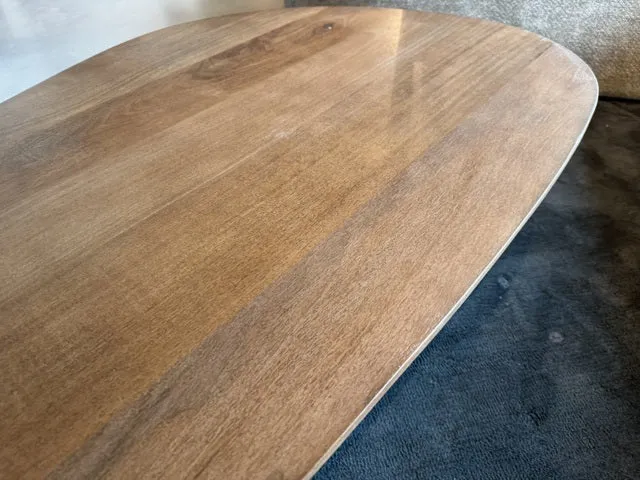 Esstisch Naturholz-Farbe oval, Tisch oval, Länge 180 cm