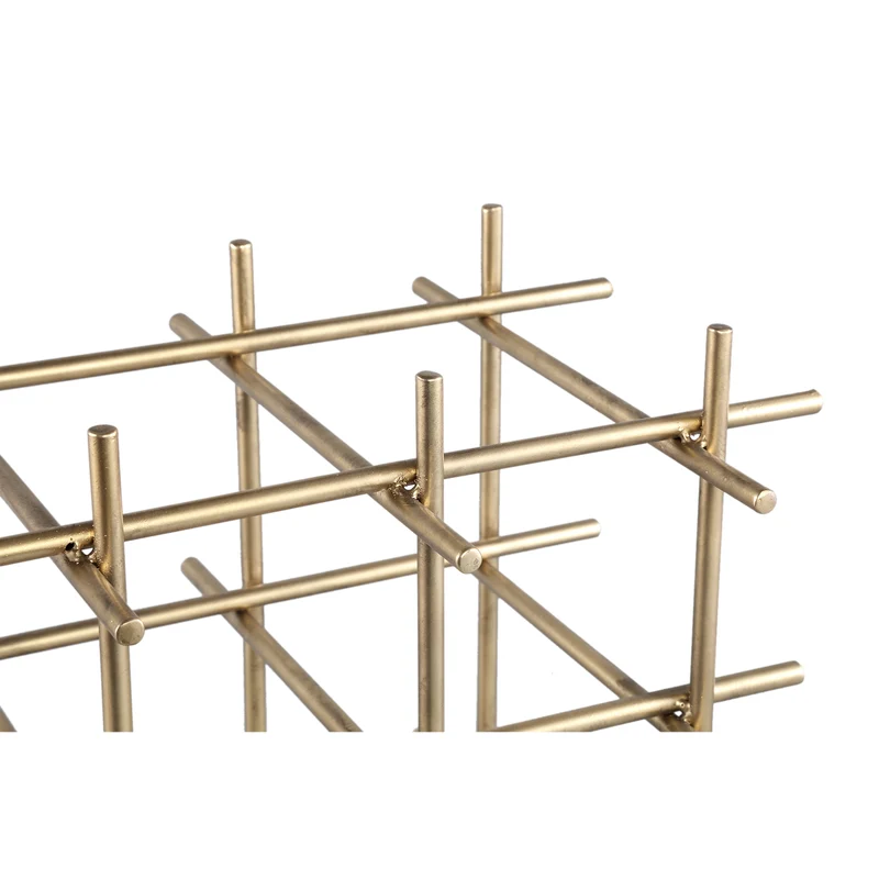 Weinregal Gold, Metall-Weinregal Gold, Breite 40 cm