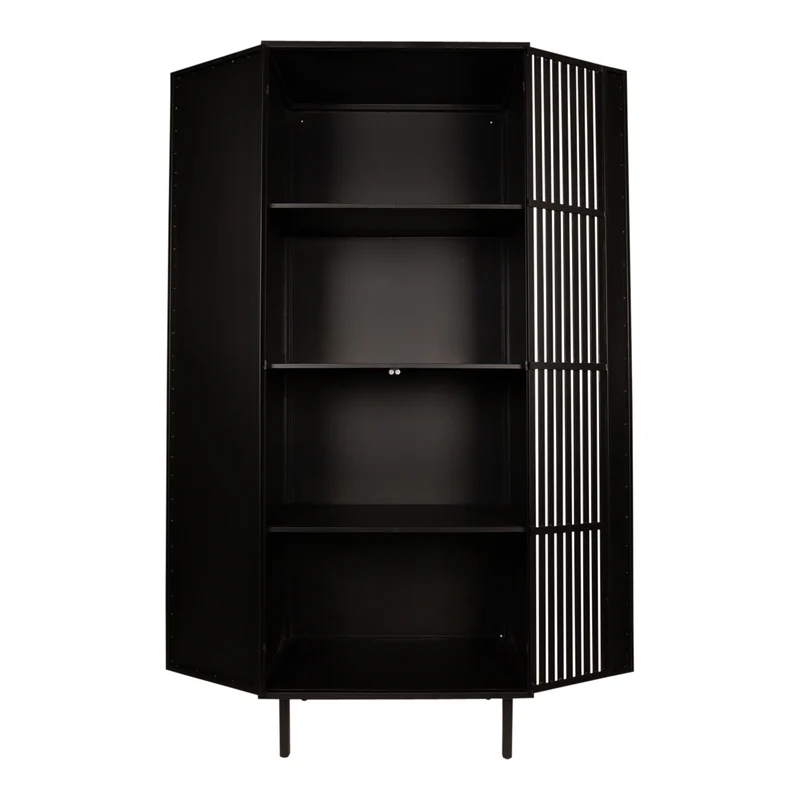 Schrank Gold-schwarz, Metallschrank Gold, Breite 70 cm