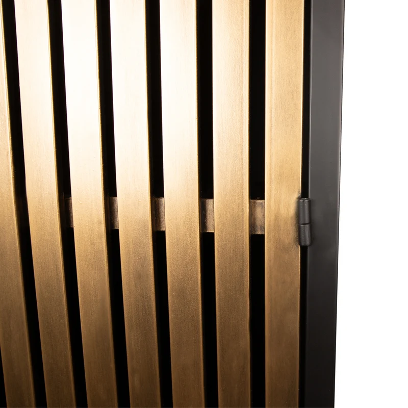 Schrank Gold-schwarz, Metallschrank Gold, Breite 70 cm