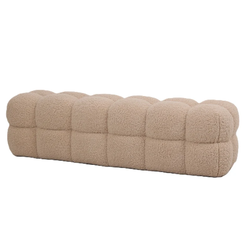 Sitzbank gepoltert Farbe creme, Sitzbank Textil creme, Länge 160 cm