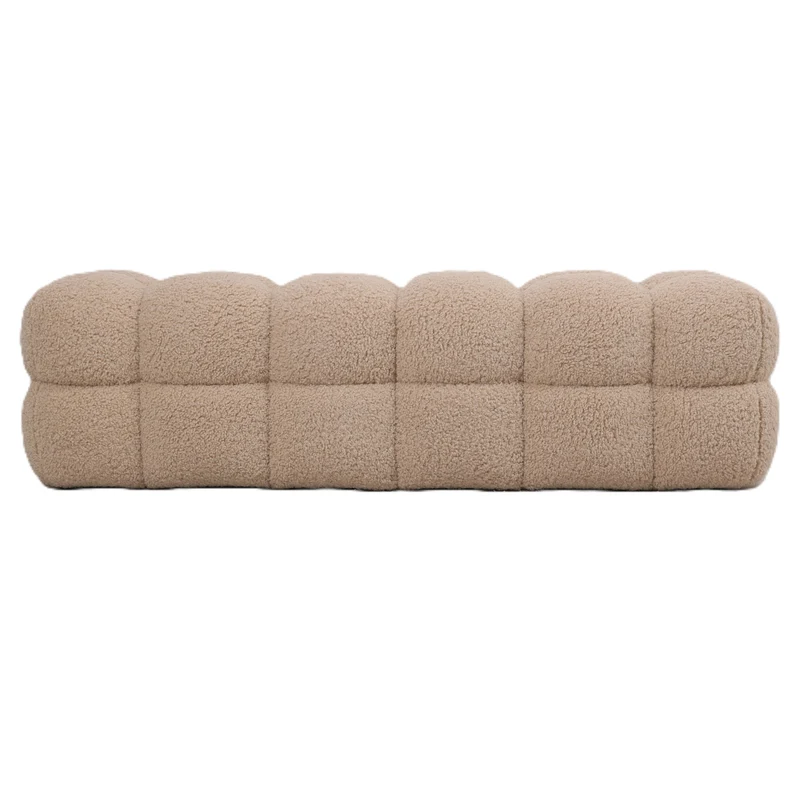 Sitzbank gepoltert Farbe creme, Sitzbank Textil creme, Länge 160 cm