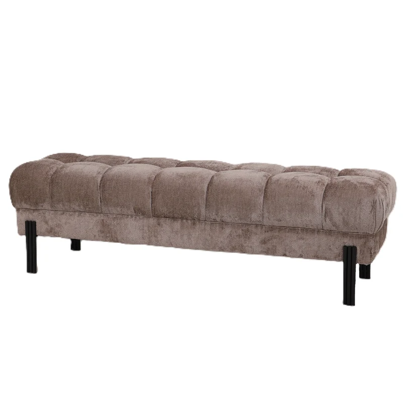 Sitzbank gepoltert Farbe braun, Sitzbank Textil braun, Länge 160 cm