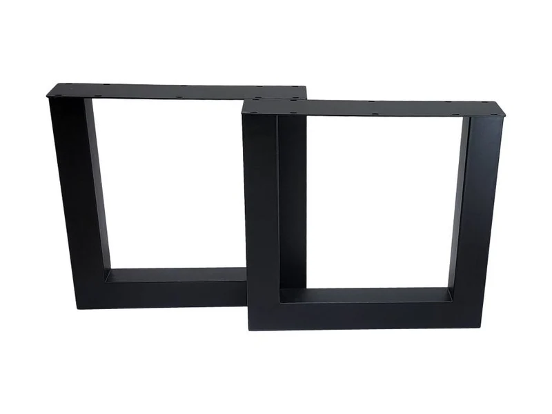 Tischbeine U-Form schwarz, Metall Tischgestell schwarz, Breite 75 cm