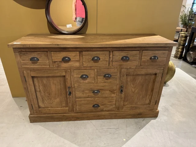 Sideboard braun Teak, Anrichte Teak, Breite 150 cm