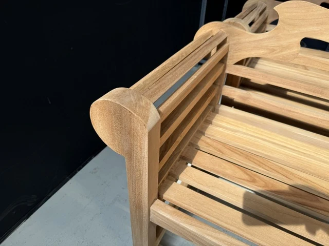 Gartenbank Teak, Gartenbank Holz-Teak, Breite 195 cm