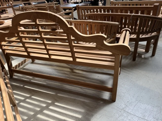 Gartenbank Teak, Gartenbank Holz-Teak, Breite 195 cm