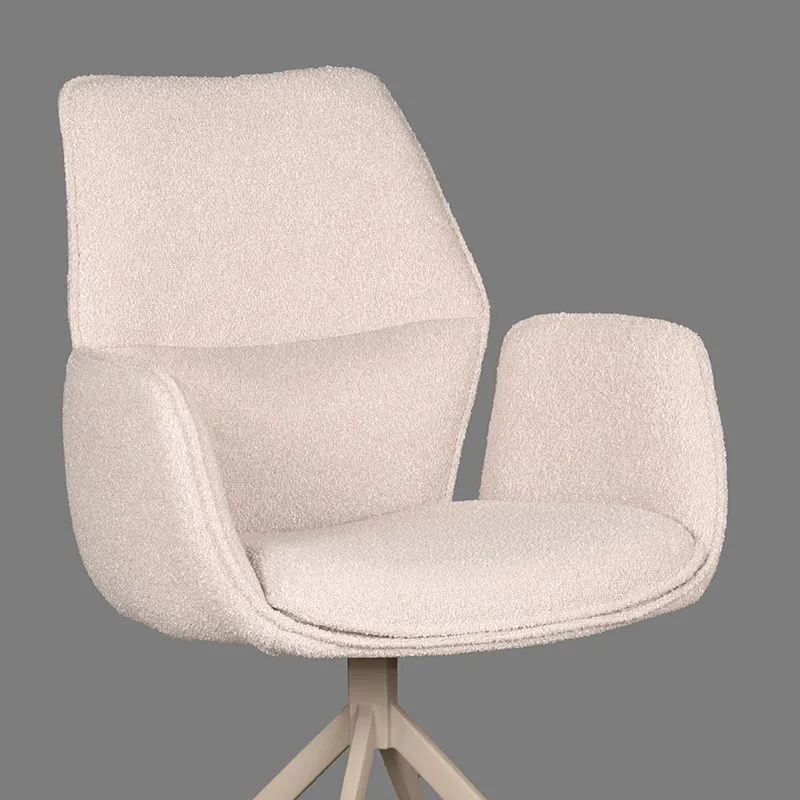 Stuhl creme-weiß drehbar, drehbarer Esszimmerstuhl taupe drehbar