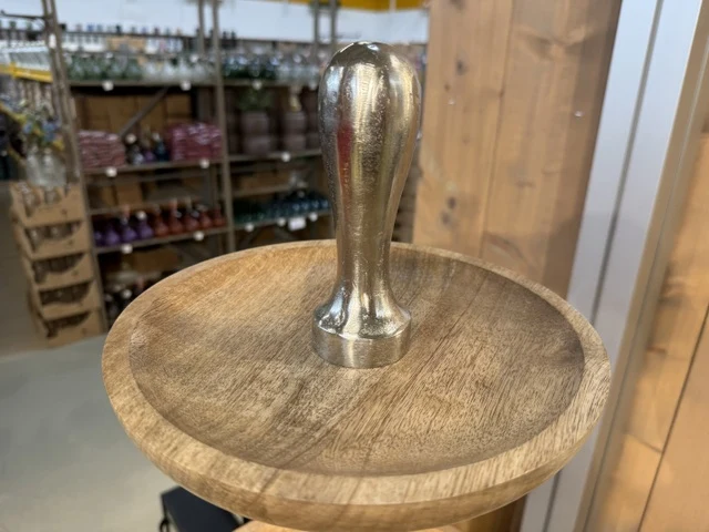Etagere Holz, Etagere Metall-Holz, Höhe 160 cm