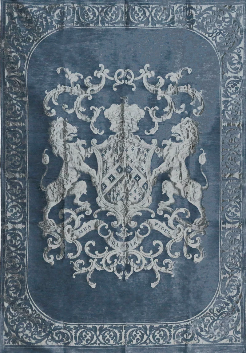 Decke blau-grau, Plaid grau-blau, Größe 175 x 235 cm