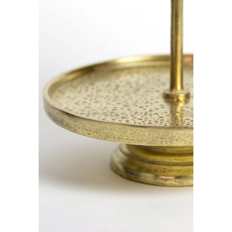 Etagere Gold, Metall Etagere Gold, Höhe 37 cm