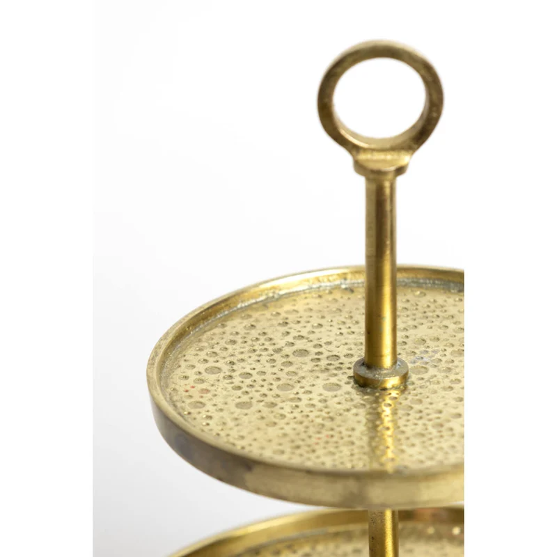 Etagere Gold, Metall Etagere Gold, Höhe 48 cm