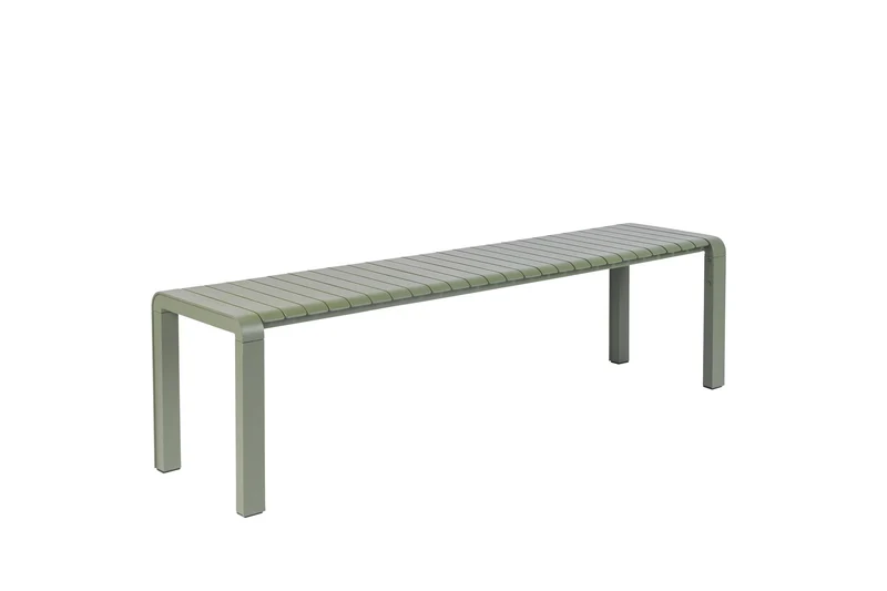 Gartenbank grün, Gartenbank Metall, Länge 175 cm