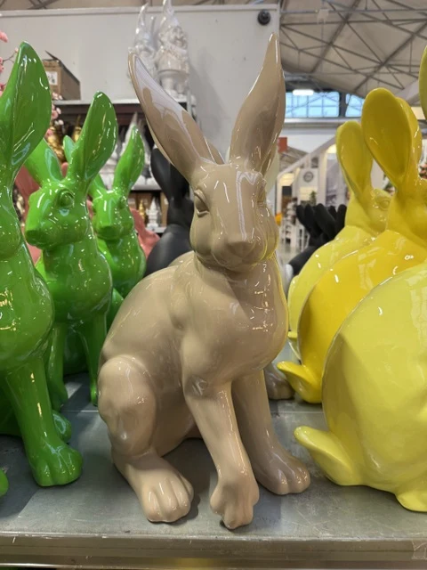 Osterhase taupe, Deko-Hase taupe, Hase taupe, Höhe 60 cm