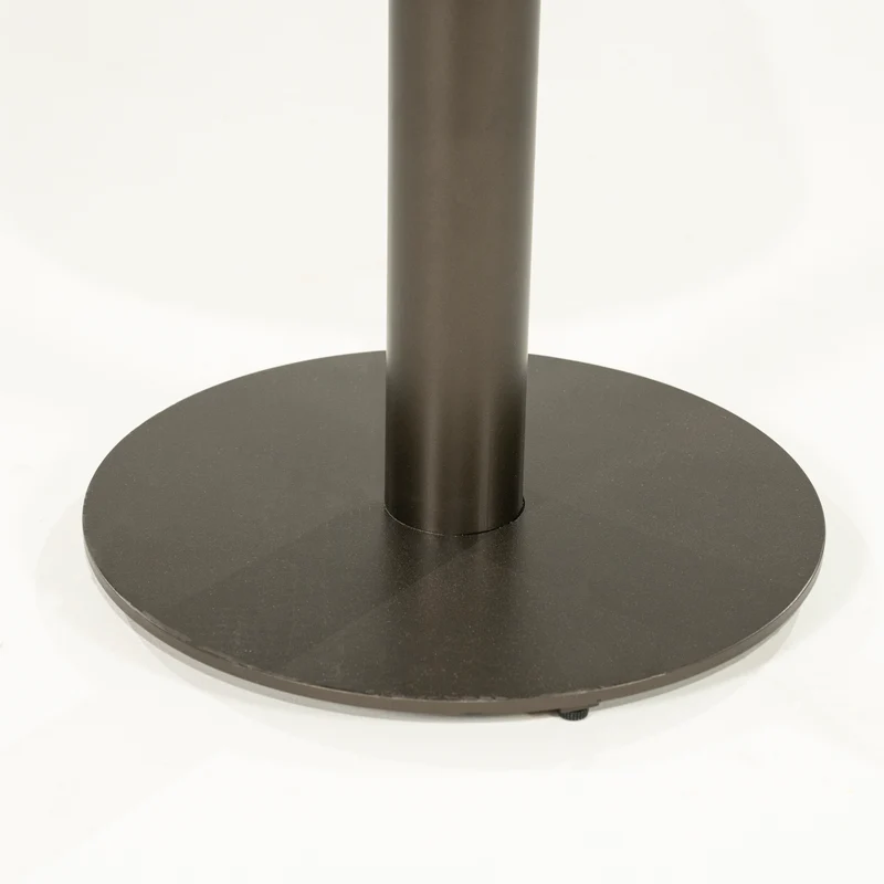 Nachttisch rund braun-grau, runder Beistelltisch Eiche furniert, Durchmesser 50 cm
