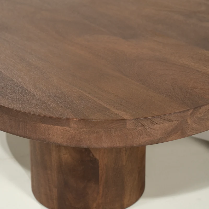 Couchtisch Holz braun, Couchtisch braun Massivholz, Länge 130 cm