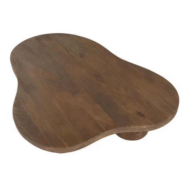 Couchtisch Holz braun, Couchtisch braun Massivholz, Länge 130 cm