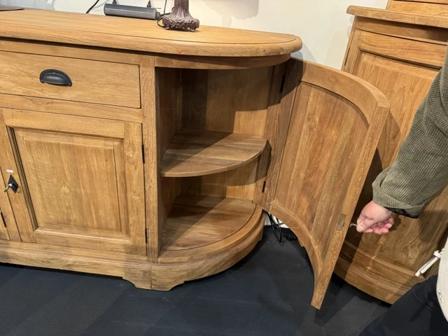 Sideboard Holz Teak, Anrichte mit Schubladen Massivholz Teak, Breite 240 cm
