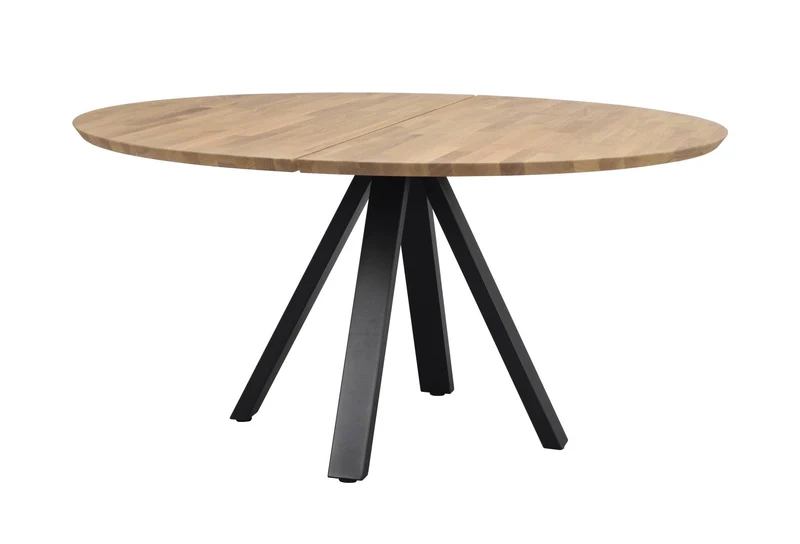 Esstisch rund Eiche-Natur, runder Tisch Eiche massiv, Durchmesser 130 cm