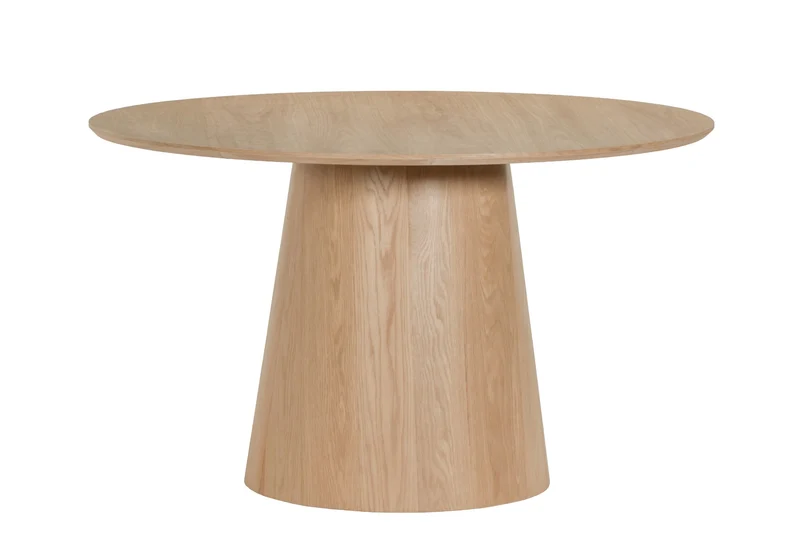 Esstisch rund Eiche furniert , runder Tisch Eiche-Natur Farbe, Durchmesser 130 cm