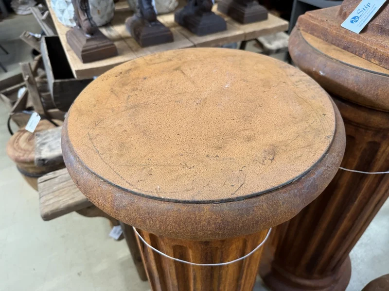 Dekosäule Rostbraun Gusseisen, Säule Rost Gusseisen, Rostsäule Gusseisen, Höhe 75 cm