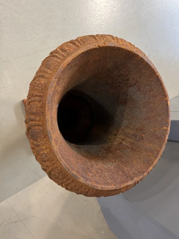 Gartenvase Rost Gusseisen, Vase Gusseisen, Vase Rost, Höhe 59 cm