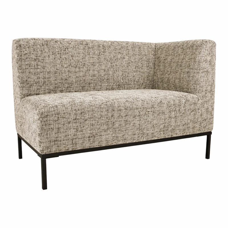 Eckbank links creme-taupe, Sitzbank creme-taupe, Länge 130 cm