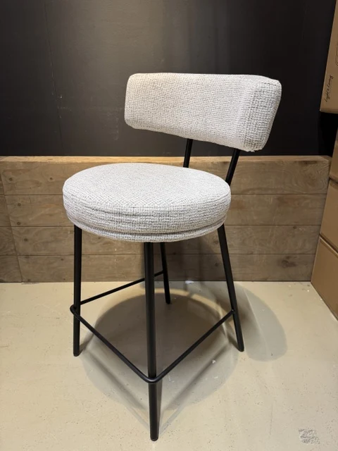 Barstuhl creme, Barstuhl creme-weiß, Sitzhöhe 65 cm