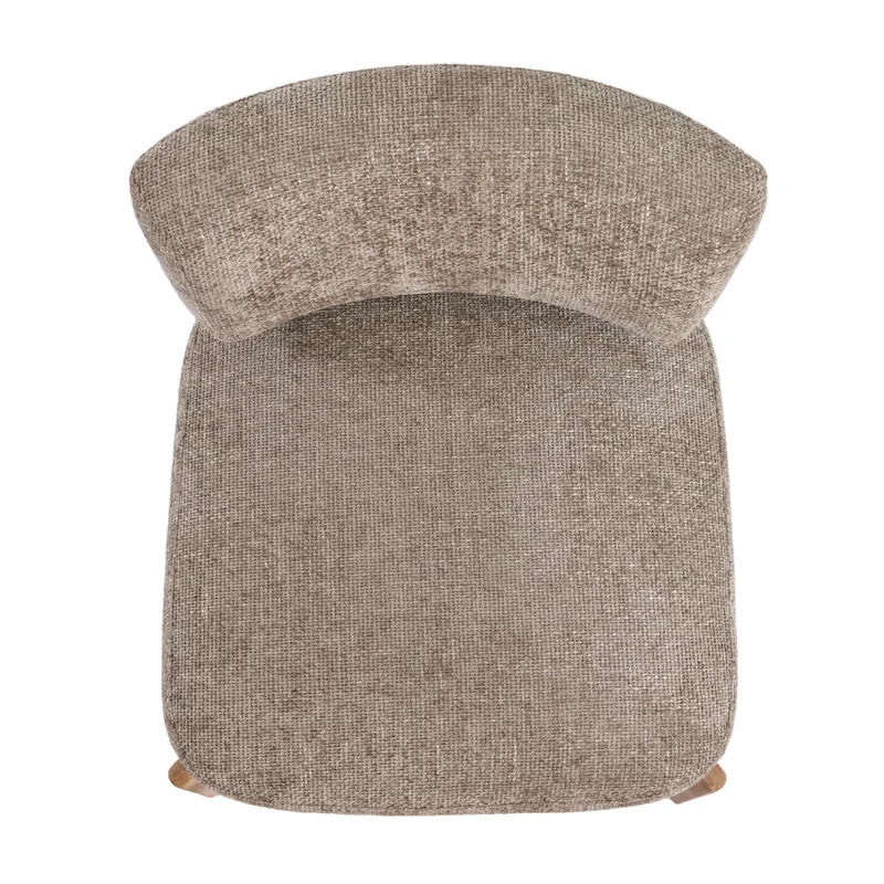 Sessel creme-taupe, Sessel Holz-Gestell, Sessel gepolstert creme, Breite 73 cm