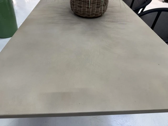 Gartentisch Beton taupe, Esstisch taupe Beton, Gartentisch Kunststoffbeton taupe, Länge 240 cm