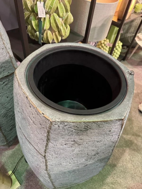 Vase grau, Übertopf grau, Pflanzvase grau, Höhe 105 cm