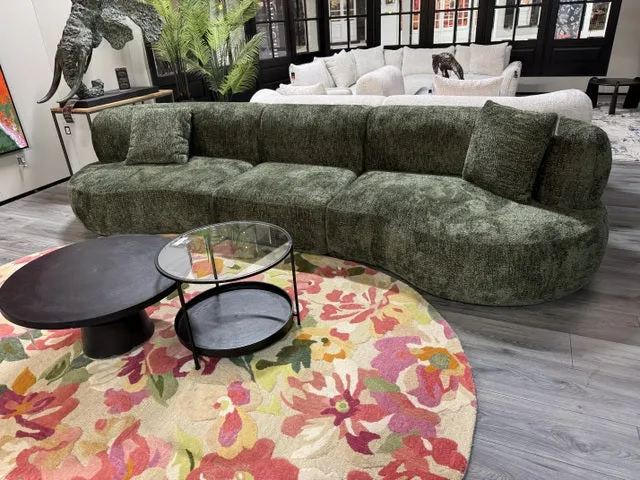 Sofa grün, Sitzsofa grün, Breite 370 cm