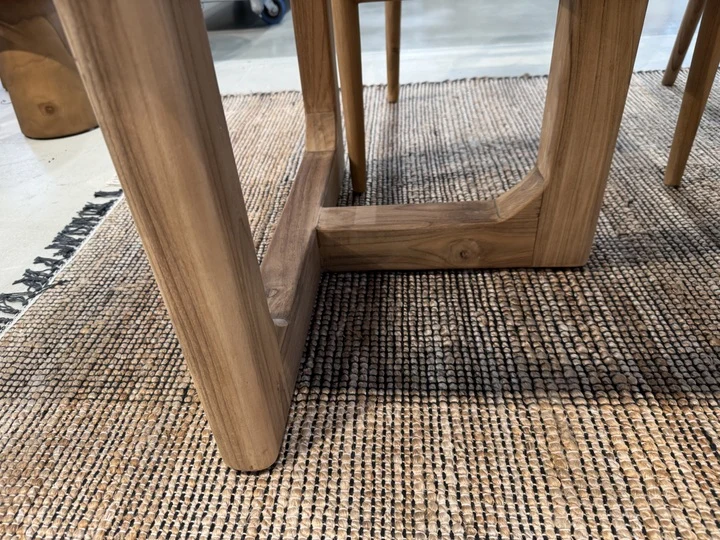 Gartentisch Teak Naturholz, Tisch Holz, Länge 200 cm