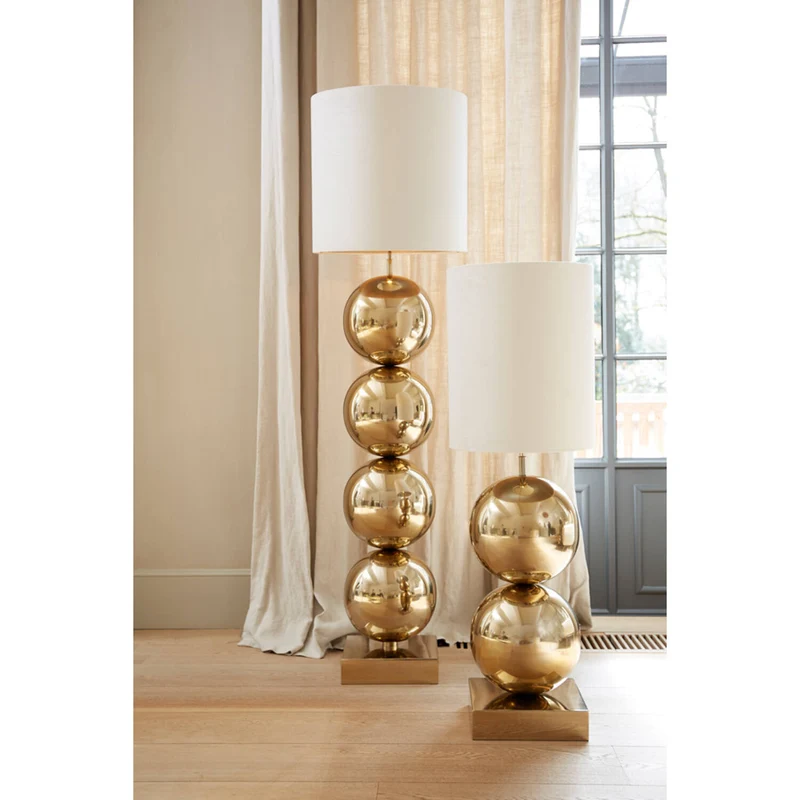 Tischleuchte Gold, Lampenfuß Gold für eine Tischlampe mit Lampenschirm, Tischlampe Gold, Höhe 140-185 cm