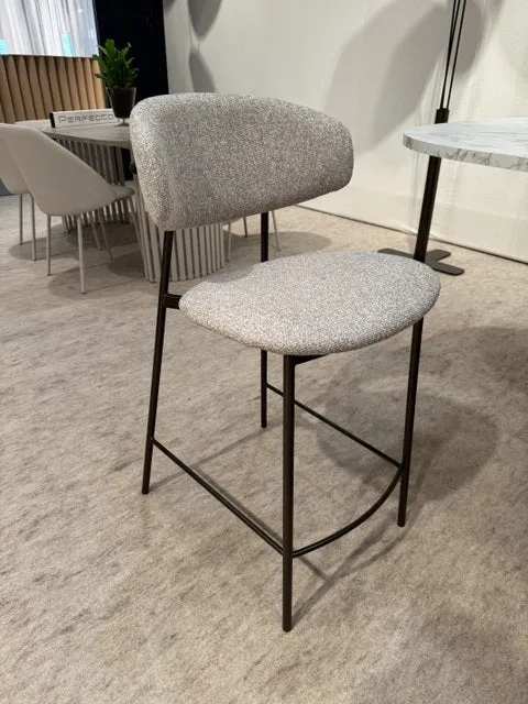 Barstuhl taupe, Barstuhl gepolstert, Sitzhöhe 65 cm