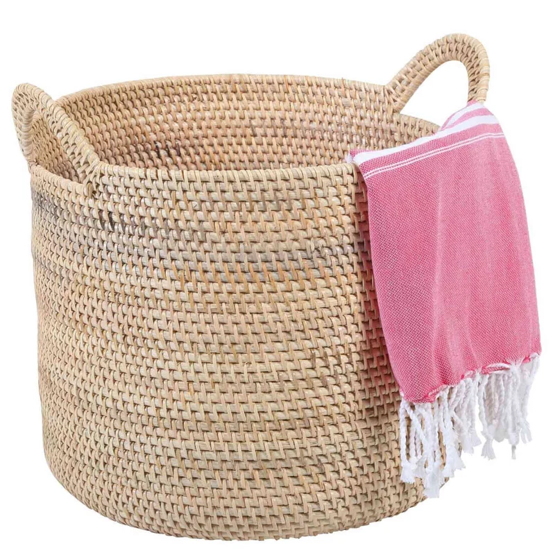 Rattan Korb Elie Natur mit Henkel