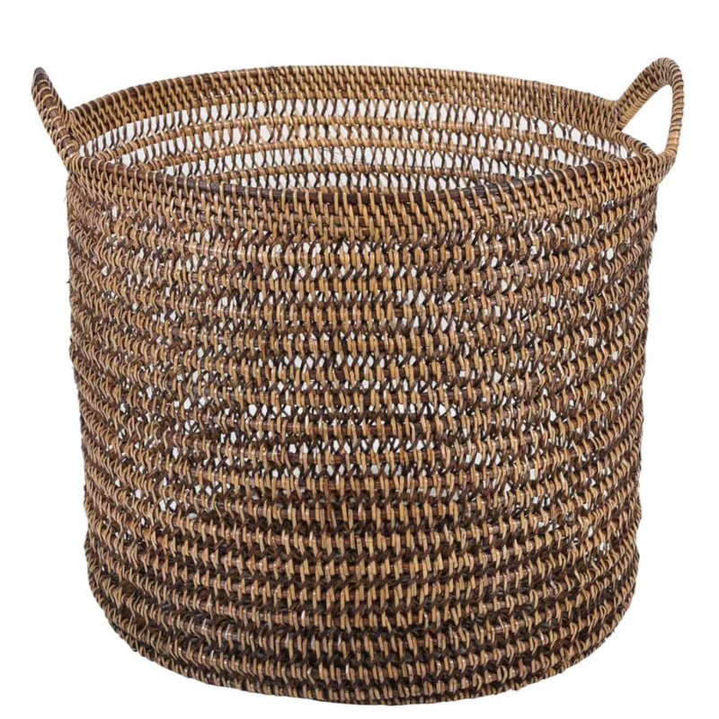 Rattan Korb Eda Braun mit Henkel
