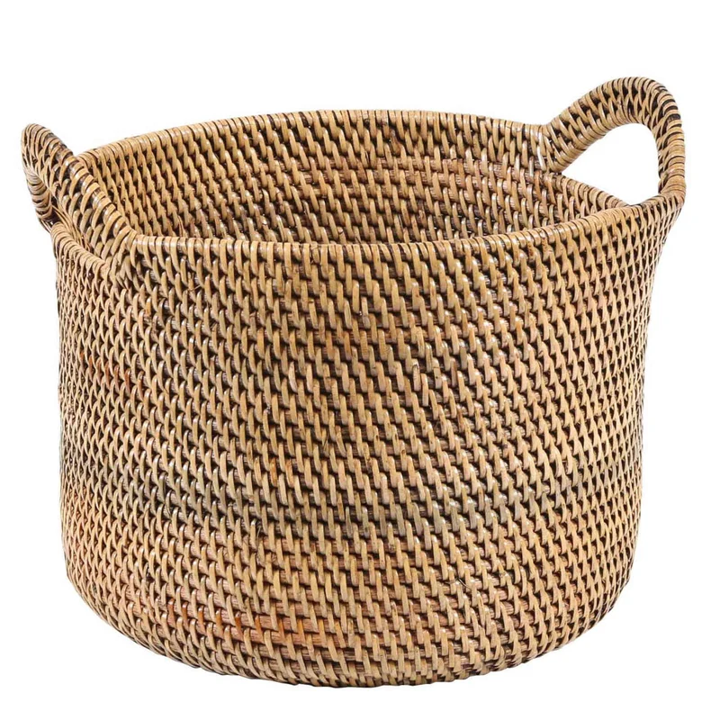 Rattan Korb Elie Braun mit Henkel